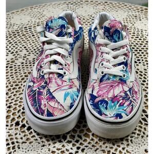 Vans Women's 7M Tropical Floral Old Skool Lace Up Low Sneakers Men's 5.5 sku3244